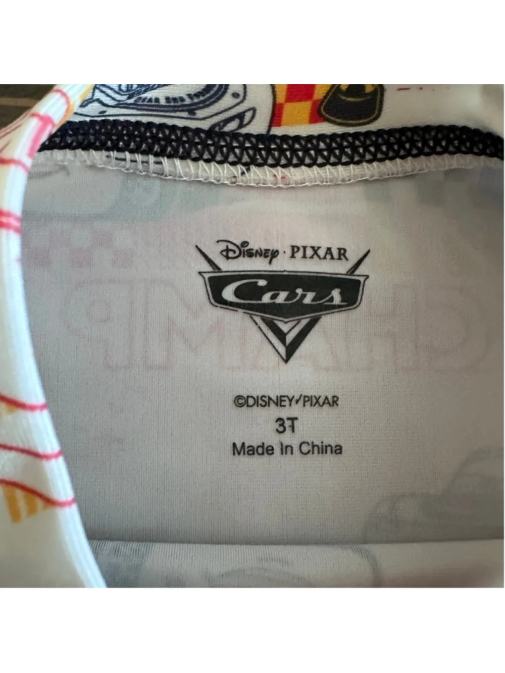 Disney Pixar Cars Rashguard Boys 3T Lightning McQueen Swim Shirt
